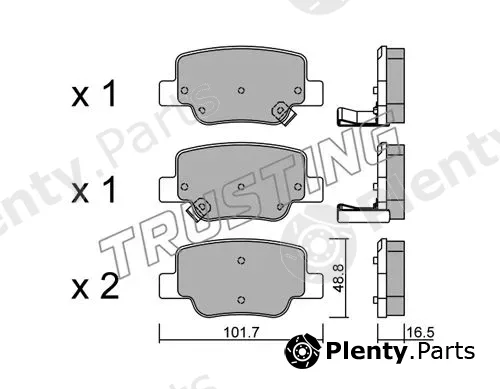 Trusting 897.0 — Brake Pad Set, disc brake
