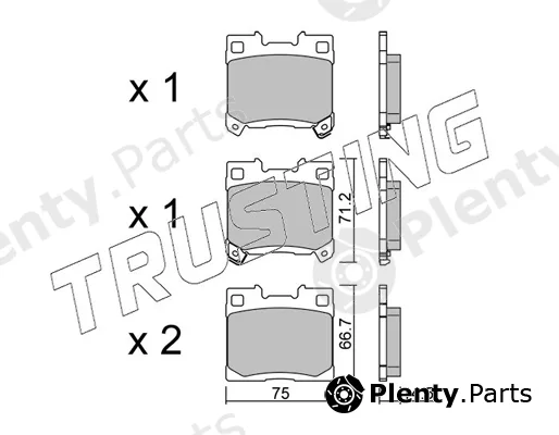 Trusting 1289.0 — Brake Pad Set, disc brake