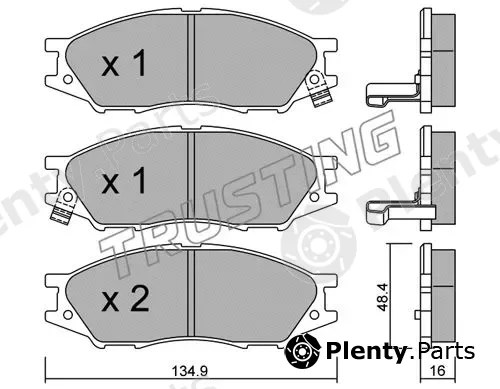 Trusting 826.0 — Brake Pad Set, disc brake