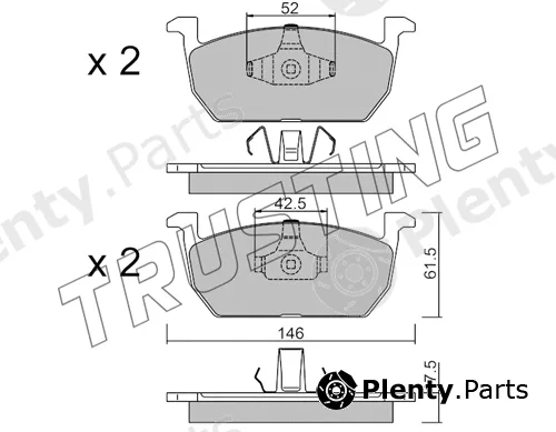 Trusting 1214.0 — Brake Pad Set, disc brake
