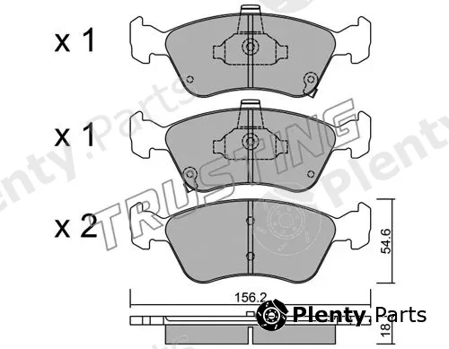 Trusting 296.0 — Brake Pad Set, disc brake
