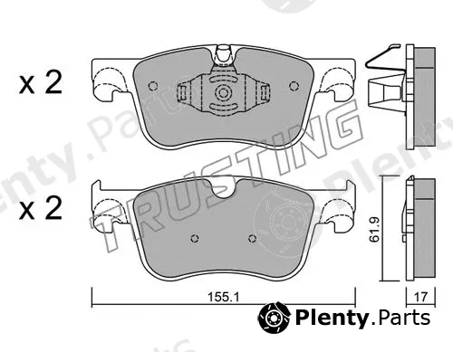 Trusting 1000.0 — Brake Pad Set, disc brake