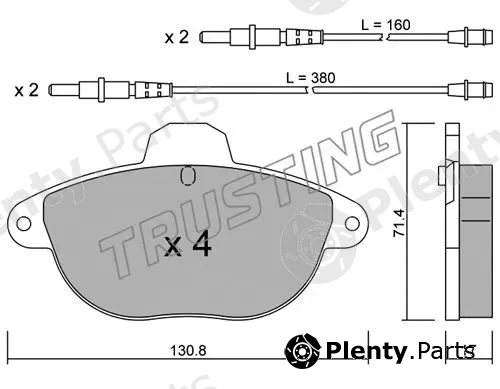 Trusting 299.0 — Brake Pad Set, disc brake