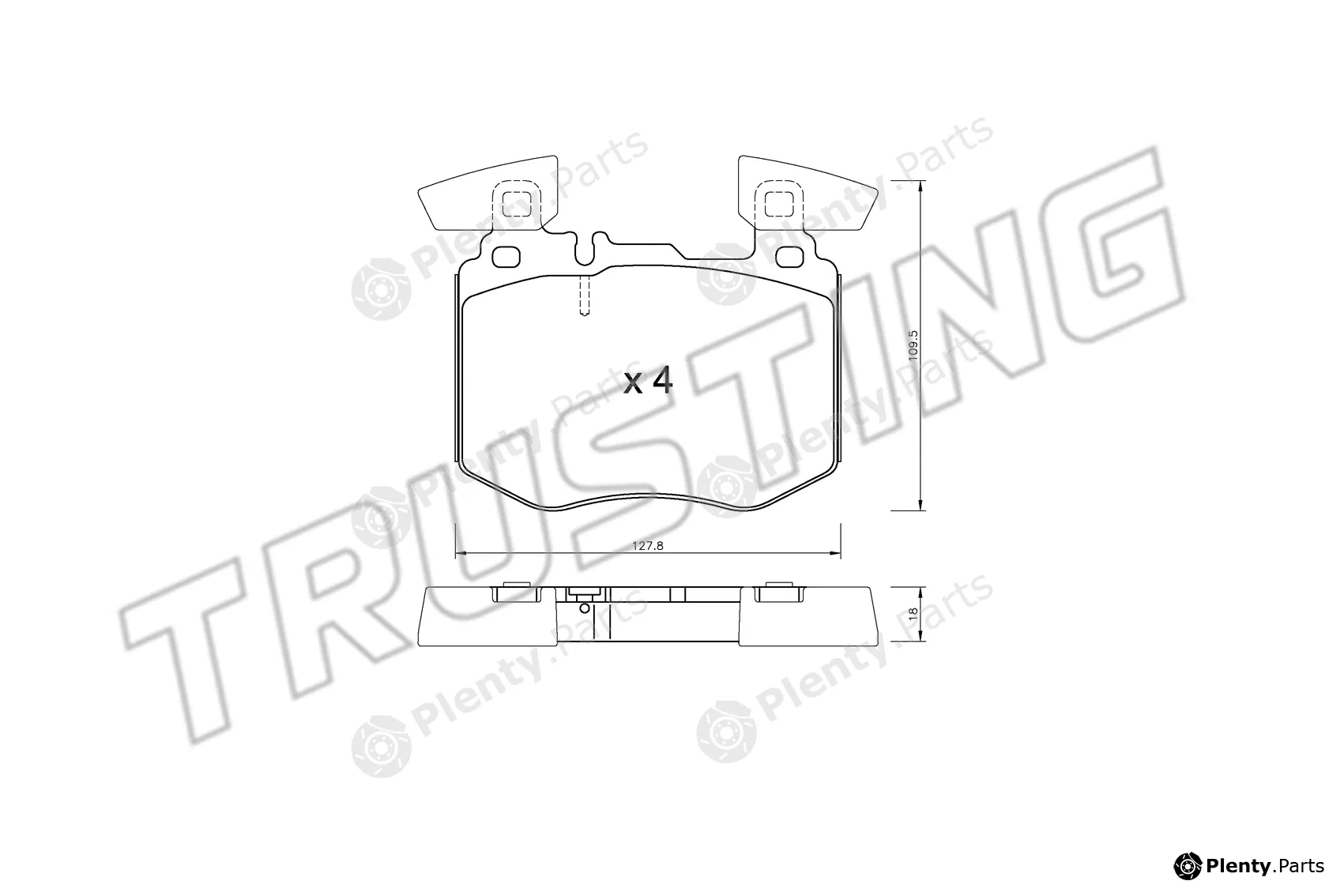 Trusting 1310.0 — Brake Pad Set, disc brake