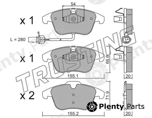 Trusting 691.2 — Brake Pad Set, disc brake