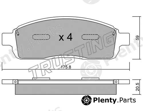 Trusting 876.0 — Brake Pad Set, disc brake