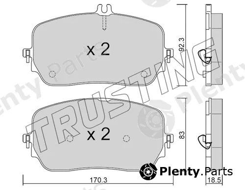 Trusting 1272.0 — Brake Pad Set, disc brake
