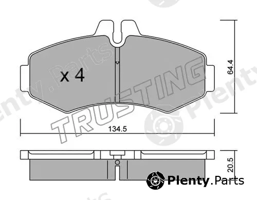 Trusting 589.0 — Brake Pad Set, disc brake