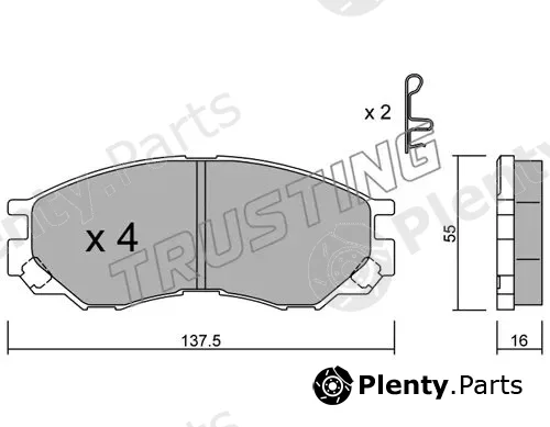 Trusting 416.0 — Brake Pad Set, disc brake