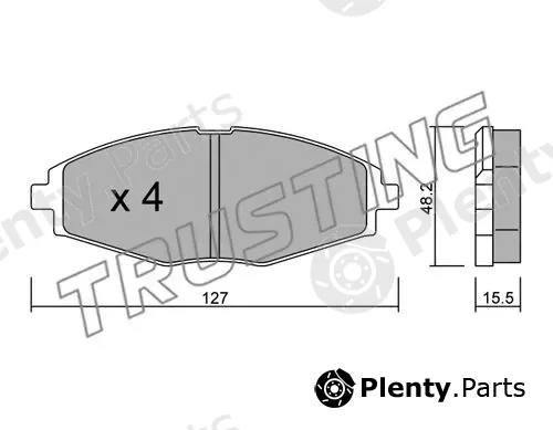 Trusting 302.1 — Brake Pad Set, disc brake
