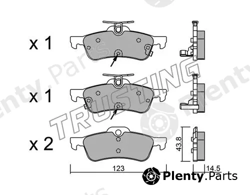 Trusting 572.2 — Brake Pad Set, disc brake