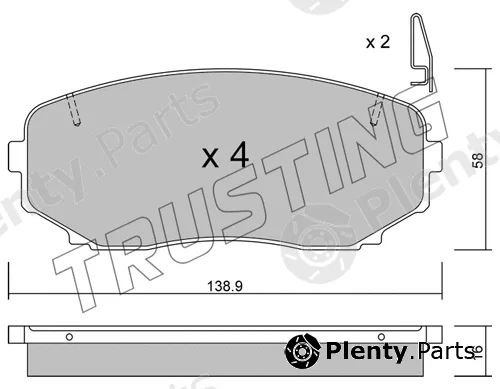Trusting 889.1 — Brake Pad Set, disc brake