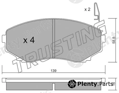 Trusting 493.0 — Brake Pad Set, disc brake