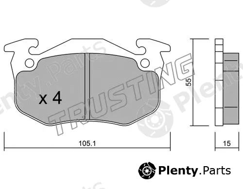 Trusting 038.5 — Brake Pad Set, disc brake
