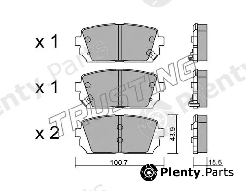 Trusting 800.0 — Brake Pad Set, disc brake