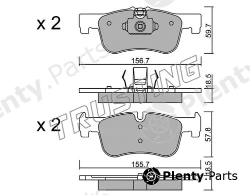 Trusting 975.0 — Brake Pad Set, disc brake