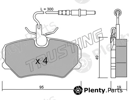 Trusting 101.1 — Brake Pad Set, disc brake