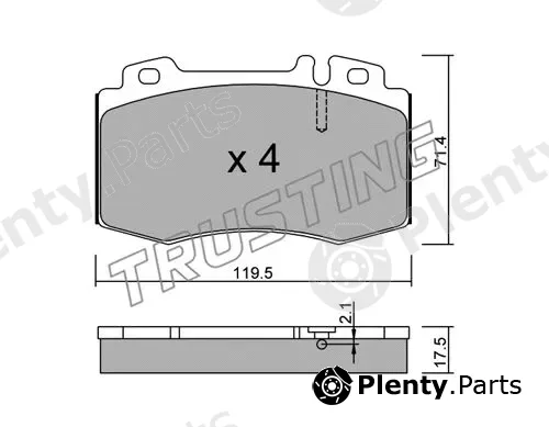 Trusting 579.0 — Brake Pad Set, disc brake