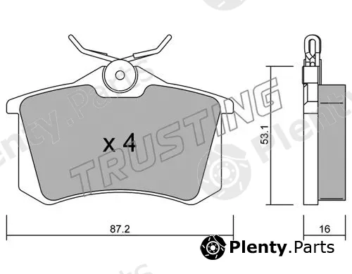 Trusting 102.2 — Brake Pad Set, disc brake