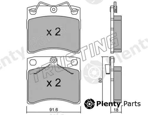Trusting 166.1 — Brake Pad Set, disc brake