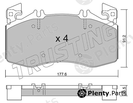 Trusting 1270.0 — Brake Pad Set, disc brake