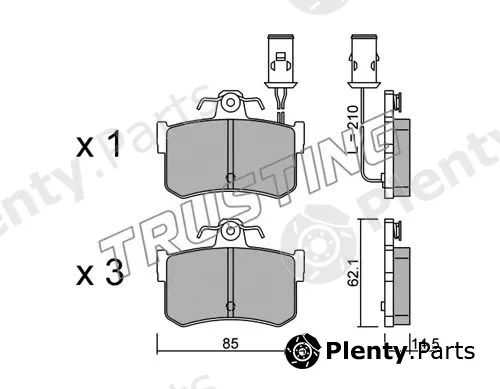 Trusting 707.0 — Brake Pad Set, disc brake