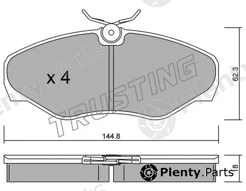 Trusting 347.2 — Brake Pad Set, disc brake