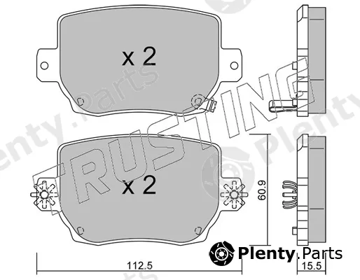 Trusting 1334.0 — Brake Pad Set, disc brake
