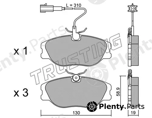 Trusting 074.2 — Brake Pad Set, disc brake