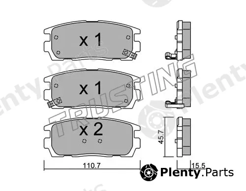 Trusting 795.0 — Brake Pad Set, disc brake