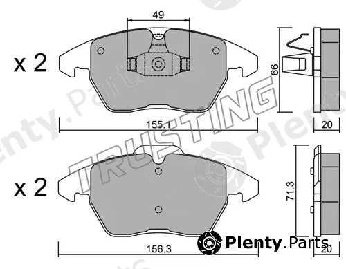Trusting 564.2 — Brake Pad Set, disc brake