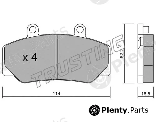 Trusting 077.0 — Brake Pad Set, disc brake