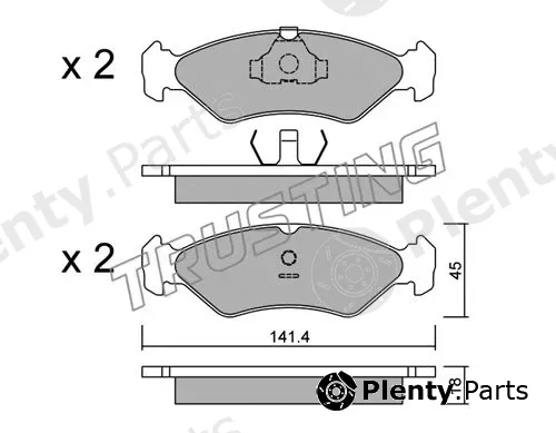 Trusting 075.0 — Brake Pad Set, disc brake