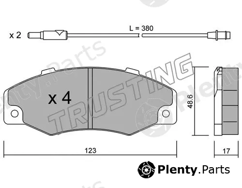 Trusting 098.0 — Brake Pad Set, disc brake