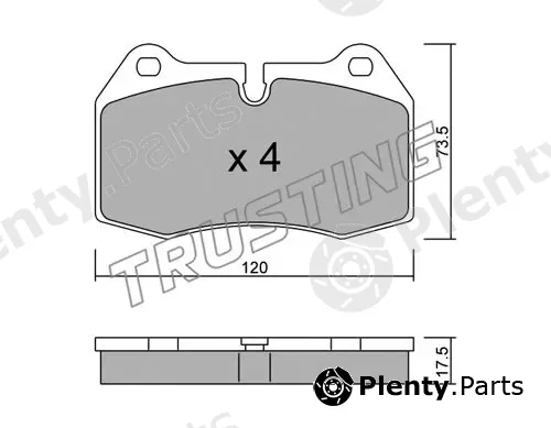 Trusting 661.0 — Brake Pad Set, disc brake