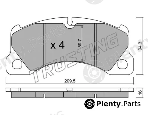 Trusting 973.0 — Brake Pad Set, disc brake