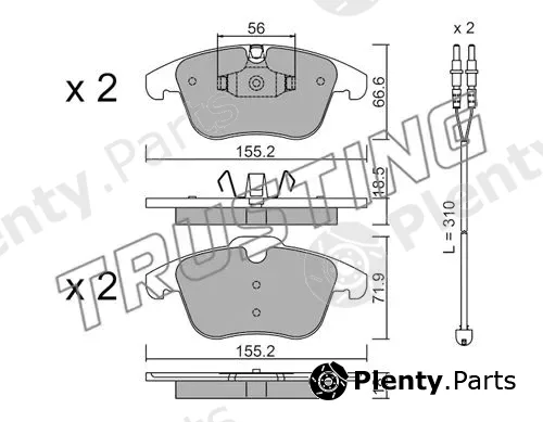 Trusting 691.5W — Brake Pad Set, disc brake
