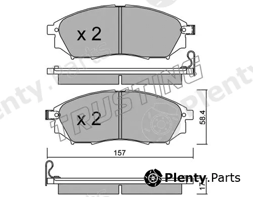 Trusting 835.0 — Brake Pad Set, disc brake