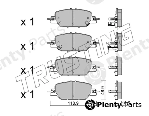 Trusting 1154.0 — Brake Pad Set, disc brake
