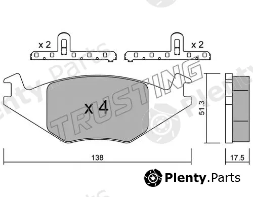 Trusting 049.0K — Brake Pad Set, disc brake