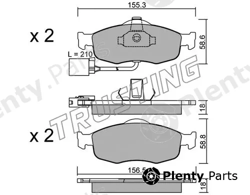 Trusting 148.1 — Brake Pad Set, disc brake