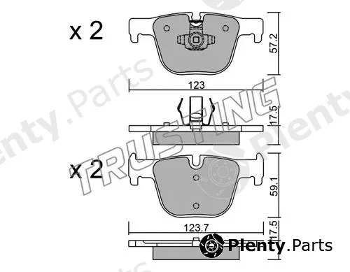 Trusting 979.0 — Brake Pad Set, disc brake