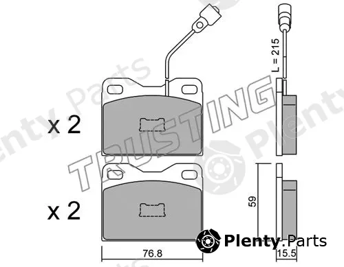 Trusting 017.4 — Brake Pad Set, disc brake
