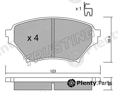 Trusting 623.0 — Brake Pad Set, disc brake