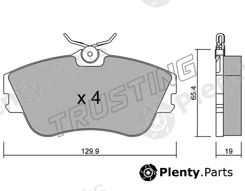 Trusting 167.0 — Brake Pad Set, disc brake