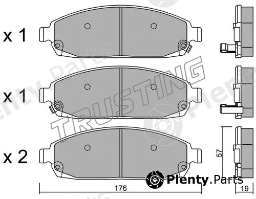 Trusting 735.0 — Brake Pad Set, disc brake