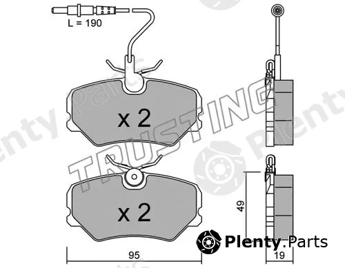Trusting 101.0 — Brake Pad Set, disc brake