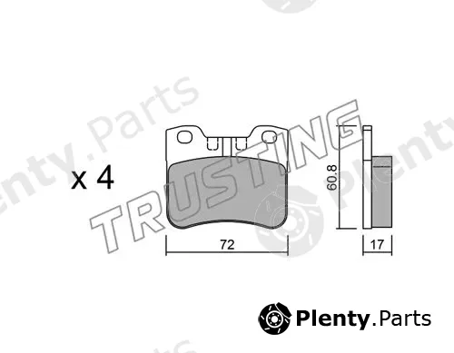 Trusting 062.2 — Brake Pad Set, disc brake