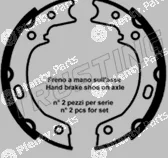 Trusting 253.692 — Brake Shoe Set, parking brake