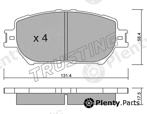 Trusting 767.0 — Brake Pad Set, disc brake